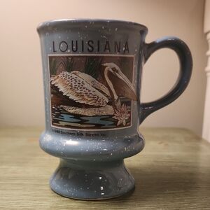 1988 Souther Silk Screen Louisana Pelican Mug